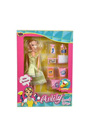 Kız Çocuk Oyuncak Erkek Çocuk Oyuncak Oydaş Kutuda Anlily Temizlik Setli Bebek 2442 Eğitici Oyuncakl