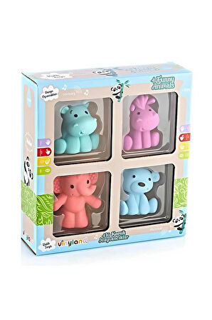 Kız Çocuk Oyuncak Erkek Çocuk Oyuncak Erpa 4'lü Komik Hayvancıklar 661549 Eğitici Oyuncaklar