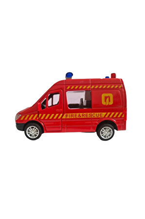 Eğitici Öğretici Çocuk Oyuncaklar Metal Çek-bırak Işıklı Sesli Kapıları Açılır Kapanır Kurtarma Arac