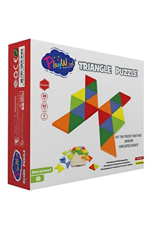 Kız Çocuk Oyuncak Erkek Çocuk Oyuncak Ahşap Üçgen Puzzle Eğitici Oyuncaklar