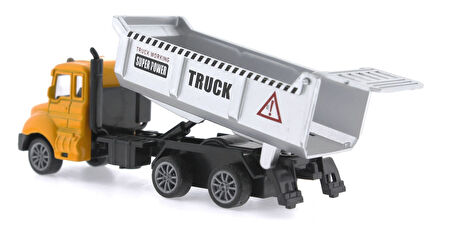 Eğitici Oyuncak Çek Bırak Metal Mini Sarı Kamyon Kız Erkek Çocuk Eğitici