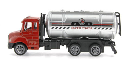 Eğlenceli Oyuncak Çek Bırak Metal Mini Yakıt Tankeri Kız Erkek Çocuk Eğitici