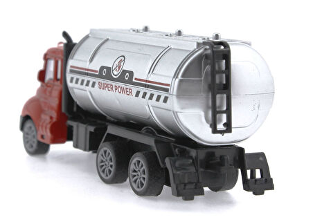 Eğlenceli Oyuncak Çek Bırak Metal Mini Yakıt Tankeri Kız Erkek Çocuk Eğitici
