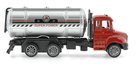 Eğlenceli Oyuncak Çek Bırak Metal Mini Yakıt Tankeri Kız Erkek Çocuk Eğitici