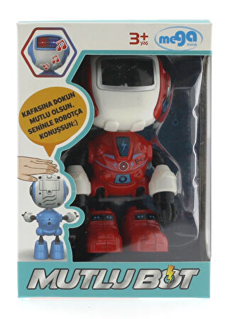 Kız Erkek Çocuk Oyuncak Dekoratif Sesli Işıklı Mini Sevimli Kırmızı Robot Kız Erkek Çocuk Eğitici Eğitic