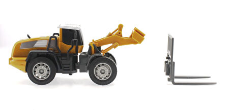 Eğitici Oyuncak Sürtmeli Model İş Makinası Forklift Kız Erkek Çocuk Eğitici