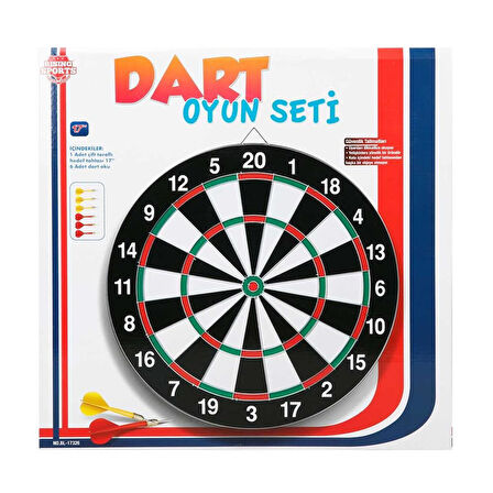 Kız Erkek Çocuk Oyuncak Kutulu Çivili 41,5cm Dart Oyun Seti Kız Erkek Çocuk Eğitici