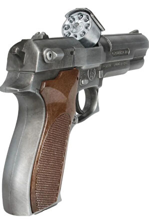 Kız Çocuk Oyuncak Erkek Çocuk Oyuncak Gonher 8'li Gri Metal Polis Koleksiyon Mantar Tabancası Eğitic