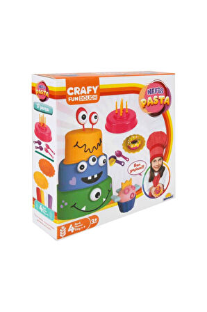 Kız Çocuk Oyuncak Erkek Çocuk Oyuncak Crafy Nefis Pasta Oyun Hamur Seti 17 Parça 200 gr. Eğitici Oyu