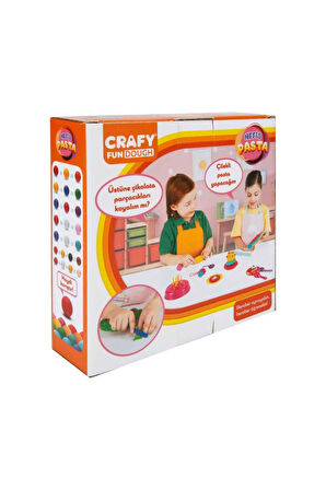 Kız Çocuk Oyuncak Erkek Çocuk Oyuncak Crafy Nefis Pasta Oyun Hamur Seti 17 Parça 200 gr. Eğitici Oyu