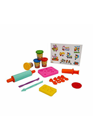 Kız Çocuk Oyuncak Erkek Çocuk Oyuncak Kral Şakir Çantalı Oyun Hamuru Seti 200 gr 20 Parça Eğitici Oy
