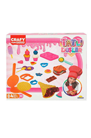 Kız Çocuk Oyuncak Erkek Çocuk Oyuncak Tatlı Düşler Oyun Hamuru Seti 200 gr 22 Parça Eğitici Oyuncakl