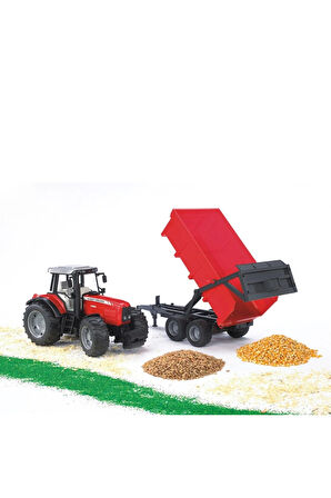 Kız Çocuk Oyuncak Erkek Çocuk Oyuncak Massey Ferguson 7480 Traktör Ve Römork Eğitici Oyuncaklar
