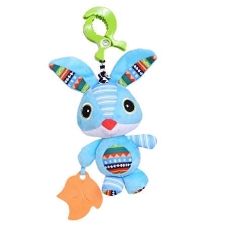 Kız Erkek Çocuk Oyuncak Biba Toys Çıngıraklı Puset Oyuncağı Tavşan-Titreşimli Kız Erkek Çocuk Eğitici Eğ