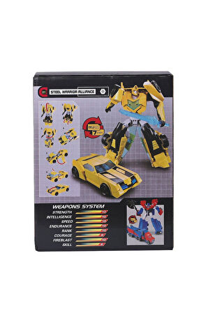 Kız Çocuk Oyuncak Erkek Çocuk Oyuncak LJ1651 Metal Gövdeli Dönüşebilen Robot Eğitici Oyuncaklar