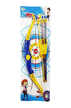 Eğitici Öğretici Çocuk Oyuncaklar Kartela'da Ok Yay Seti Okçuluk Oyuncağı Spor