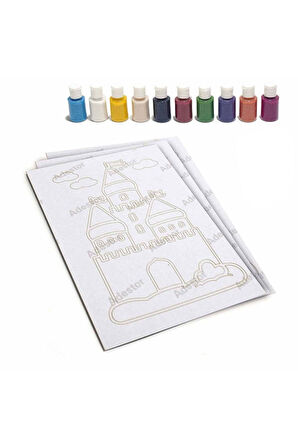 Kız Çocuk Oyuncak Erkek Çocuk Oyuncak 5454 Kumtoys Kum Boyama Seti Eğitici Oyuncaklar