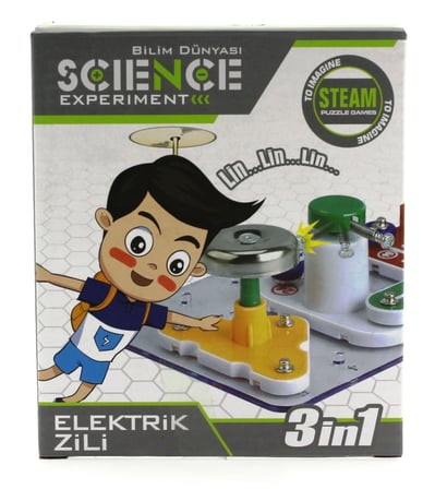 Kız Erkek Çocuk Oyuncak Eğlenceli Deney Setim Elektrik Zili 3 in 1 Kız Erkek Çocuk Eğitici Eğitici Oyunc