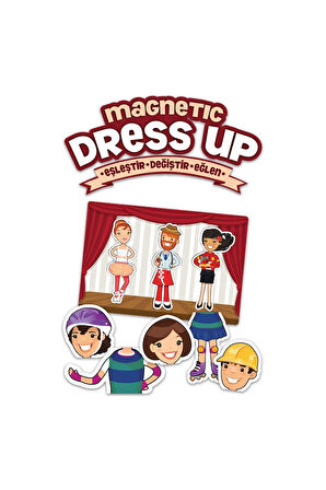 Kız Çocuk Oyuncak Erkek Çocuk Oyuncak MD174 KS, Magnetic Dress Up - Eşleştira Eğitici Oyuncaklar