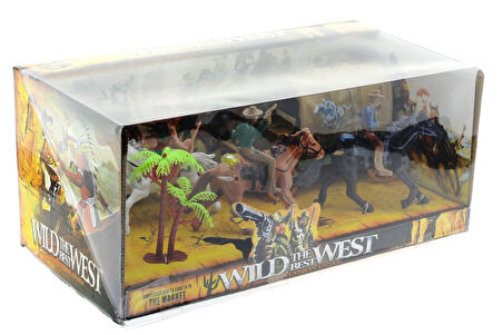 Eğitici Oyuncak Figürlü kızılderili Kovboy Seti Kız Erkek Çocuk Eğitici