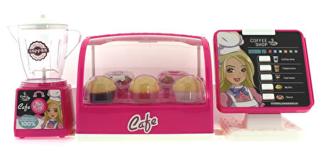 Öğretici Oyuncak Sesli Işıklı Pasta ve Kahve Dükkanı Kız Erkek Çocuk Eğitici