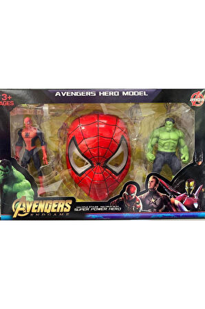Eğitici Eğlenceli Çocuk Oyuncak Oyuncak Avengers Spideermen Hulk Maskeli 3Lü Set