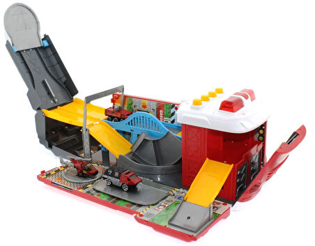 Eğitici Oyuncak İtfaiye İstasyonuna Dönüşen Kamyon Kız Erkek Çocuk Eğitici