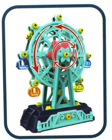 Eğitici Oyuncak Sök Tak Dönme Dolap Yeşil Lunapark Eğlencesi Kız Erkek Çocuk Eğitici Eğitici Oyu