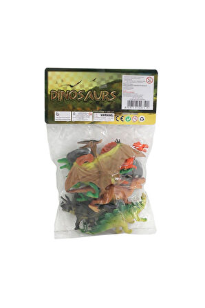 Kız Çocuk Oyuncak Erkek Çocuk Oyuncak KZL-KL5-006ABC PVC Dinazor Hayvan Seti -Kızılkaya Oyuncak Eğit