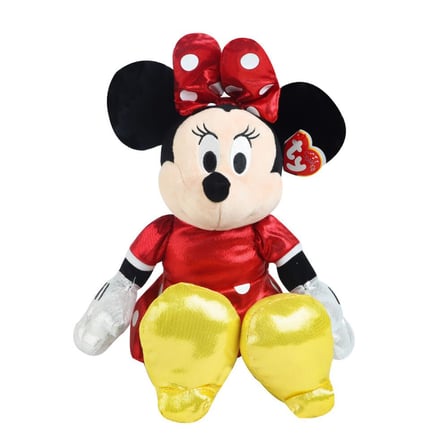 Kız Erkek Çocuk Oyuncak TY Sparkle Sesli Peluş Minnie Mouse Kırmızı 36cm Kız Erkek Çocuk Eğitici Eğitici