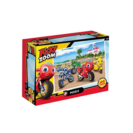 Eğitici Oyuncak CA.5117 Ricky Zoom Puzzle 100 Parça Kız Erkek Çocuk Eğitici