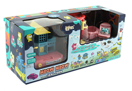 Öğretici Oyuncak Kedi Şehri Ev ve Banyo Oyun Seti Kız Erkek Çocuk Eğitici