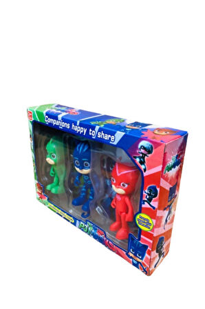 Eğitici Öğretici Çocuk Oyuncaklar 3'lü Pija Maskeli Pijamaskeliler