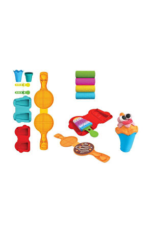 Kız Çocuk Oyuncak Erkek Çocuk Oyuncak 03556 Dede, Waffle & Dondurma Hamur Set 200 gr / +3 yaş Eğitic