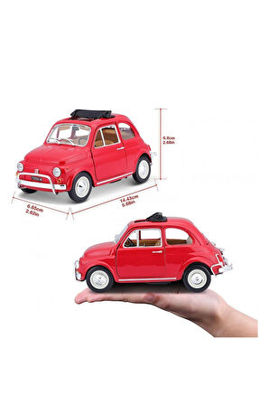 Kız Çocuk Oyuncak Erkek Çocuk Oyuncak 22099 Burago Fiat 500L 168 Kırmızı 1:24 -Sunman Eğitici Oyunca