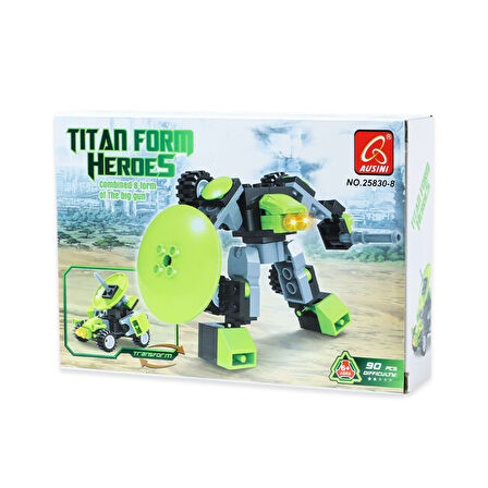 Kız Erkek Çocuk Oyuncak Ausini Titan Heroes Hnight-8 90 Parça Kız Erkek Çocuk Eğitici