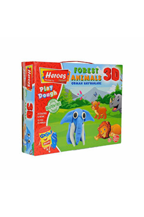 Kız Çocuk Oyuncak Erkek Çocuk Oyuncak ERN-571 Heroes 3D Orman Hayvanları Seti Eğitici Oyuncaklar