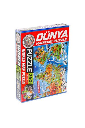 Kız Çocuk Oyuncak Erkek Çocuk Oyuncak 7375 Dünya Kültür Haritası Puzzle -Totteriq Eğitici Oyuncaklar