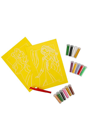 Kız Çocuk Oyuncak Erkek Çocuk Oyuncak 2in1 Kum Boyama Seti Eğitici Oyuncaklar