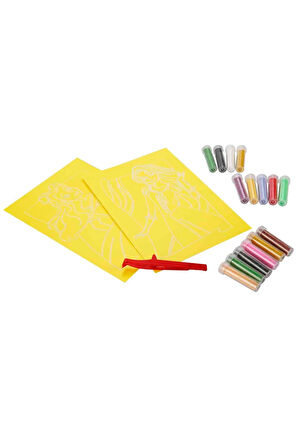 Kız Çocuk Oyuncak Erkek Çocuk Oyuncak 2in1 Kum Boyama Seti Eğitici Oyuncaklar