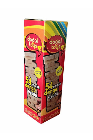 Eğitici Öğretici Çocuk Oyuncaklar Denge Oyunu Jenga Ahşap 54 Parça Edk