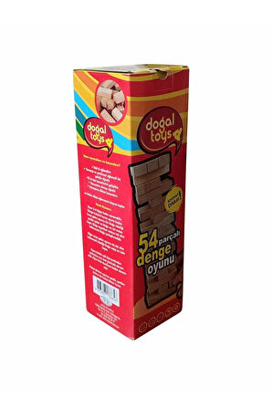 Eğitici Öğretici Çocuk Oyuncaklar Denge Oyunu Jenga Ahşap 54 Parça Edk