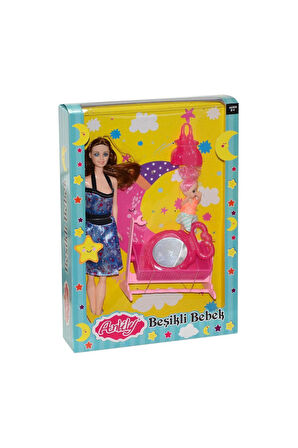 Kız Çocuk Oyuncak Erkek Çocuk Oyuncak 02411 Oydaş, Anlily Beşikli Bebek / +3 yaş Eğitici Oyuncaklar