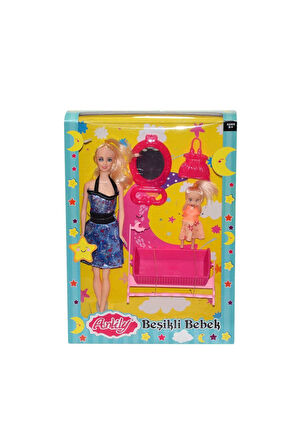 Kız Çocuk Oyuncak Erkek Çocuk Oyuncak 02411 Oydaş, Anlily Beşikli Bebek / +3 yaş Eğitici Oyuncaklar