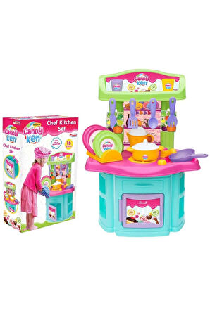 Kız Çocuk Oyuncak Erkek Çocuk Oyuncak Candy & Ken Şef Mutfak Set Eğitici Oyuncaklar
