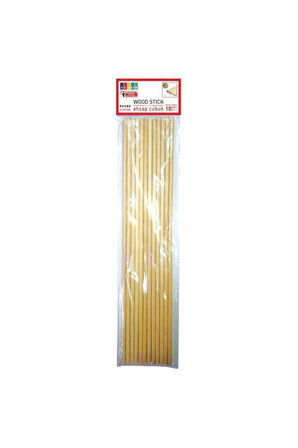 Eğitici Öğretici Çocuk Oyuncaklar Ahşap Yuvarlak Çubuk 30Cm X 5 Mm X 12Adet