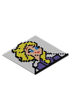 Kız Çocuk Oyuncak Erkek Çocuk Oyuncak 3in1 Frozen Pixel Pixel Boncuk Aktivite ve Oyuncak Seti S00005