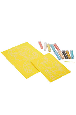 Kız Çocuk Oyuncak Erkek Çocuk Oyuncak 2in1 Frozen Kum Boyama Seti S00005170 Eğitici Oyuncaklar