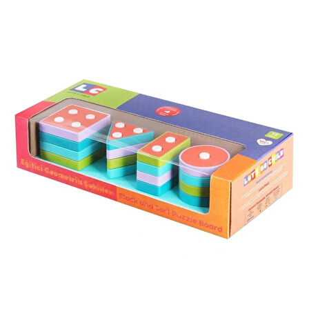 Eğitici Oyuncak 30890-LC Kanz, Geometrik Şekiller Kız Erkek Çocuk Eğitici