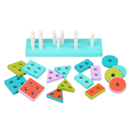 Eğitici Oyuncak 30890-LC Kanz, Geometrik Şekiller Kız Erkek Çocuk Eğitici